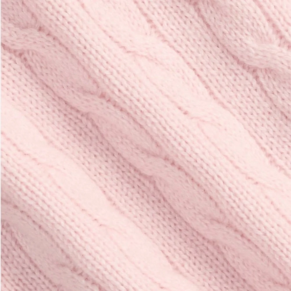 Ralph Lauren Pink Cable-Knit Cashmere Bunting 3-9 M. - Picture 3 of 7